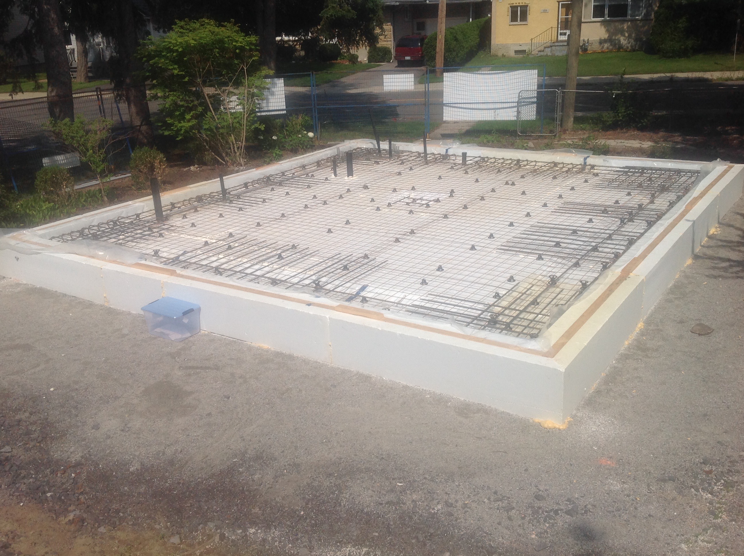 The foundation displays the modest footprint of Meager's home.